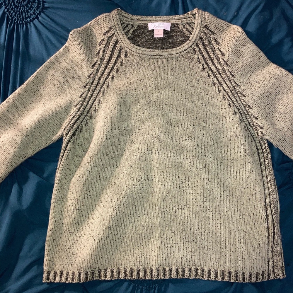 Lime green Christopher and banks sweater